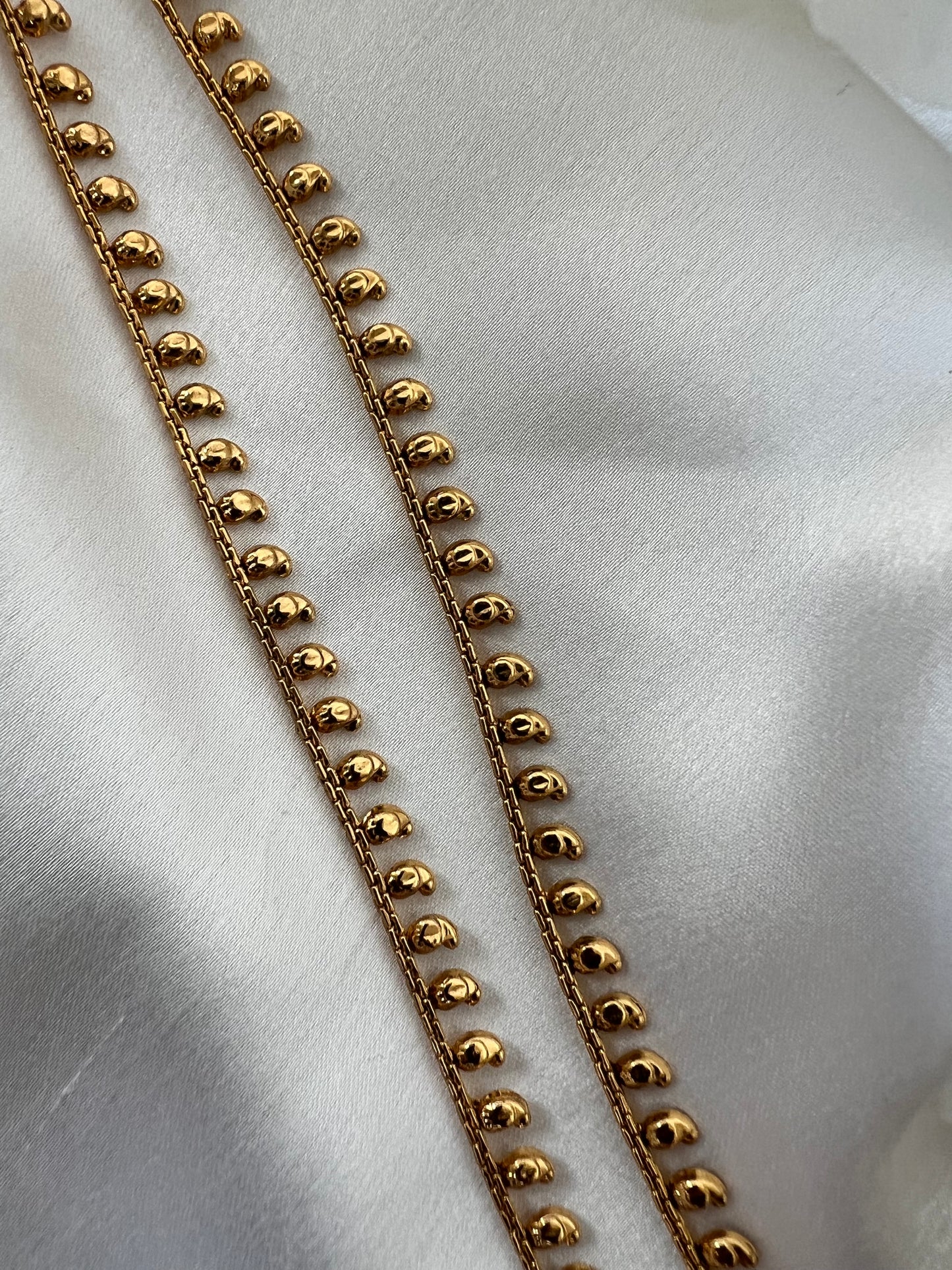 Simple gold plated anklets A3006