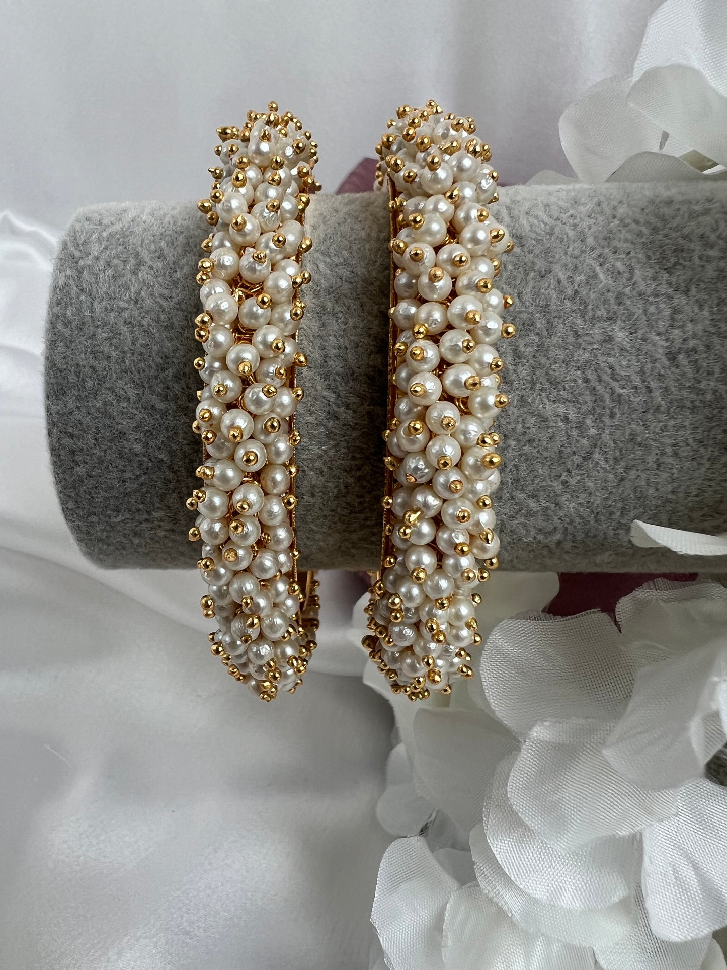 Antique Classic Bangles With Gold Plating, set of two B3012