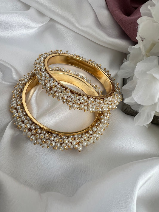 Antique Classic Bangles With Gold Plating, set of two B3012