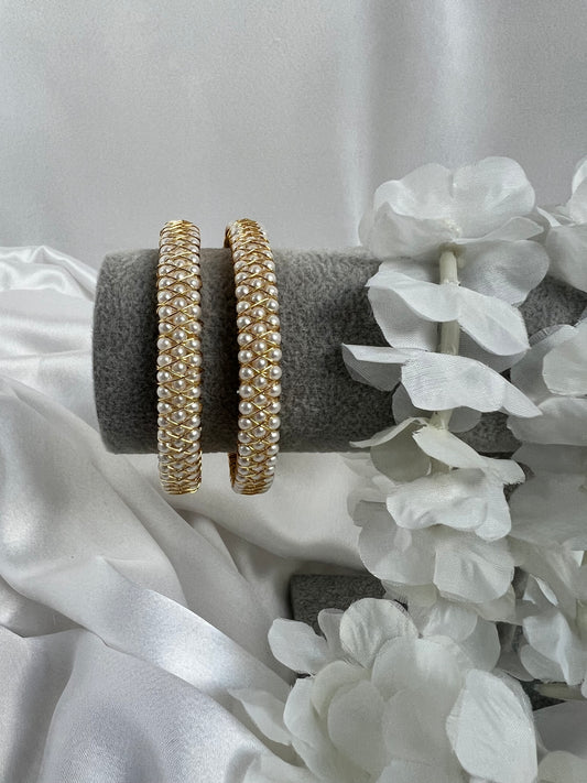 Antique Classic Bangles With Gold Plating , set of two B3011