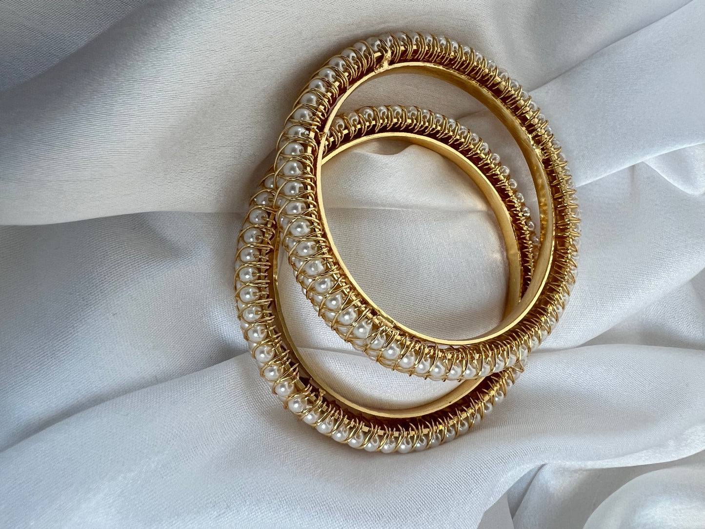 Antique Classic Bangles With Gold Plating , set of two B3011